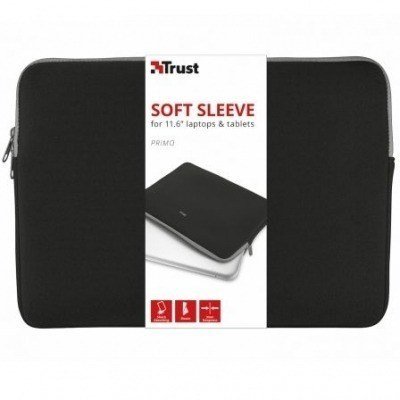 Funda Trust Primo Soft Sleeve para Portátiles/ Tablets hasta 11.6/ Negra
