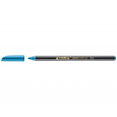 Edding 1200 Rotulador Permanente - Punta Redonda - Trazo entre 1 y 3 mm. - Tinta con Base de Agua - Color Azul Metalizado
