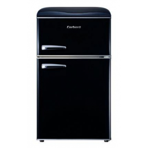 Frigorífico retro 2 puertas Corberó CF2PG90RN, Cíclico estático, 89.3 x 48.7 x 59.2 cm, clase E, 165 kWh/año, 37dB, 86 litros, luz LED, negro