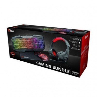 Pack Gaming Trust Gaming GXT 1180RW/ Teclado GXT 830-RW + Ratón GXT 105 + Auriculares + Alfombrilla