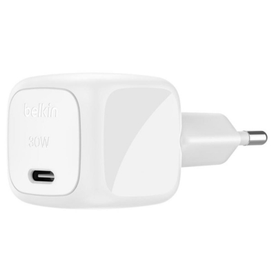Cargador de pared belkin wca008kqwh 30w usb tipo c blanco