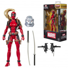 Figura hasbro marvel legends series build a figure marvel's box lady deadpool