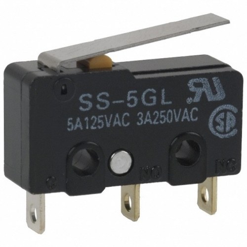 Microinterruptor Palanca 14,5mm 5A/250Vac IP40 SS-5GL-FT