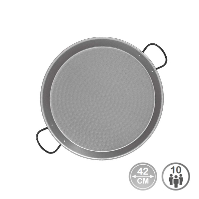 Paellera tradicional de acero pulido ø42 cm (10 personas)