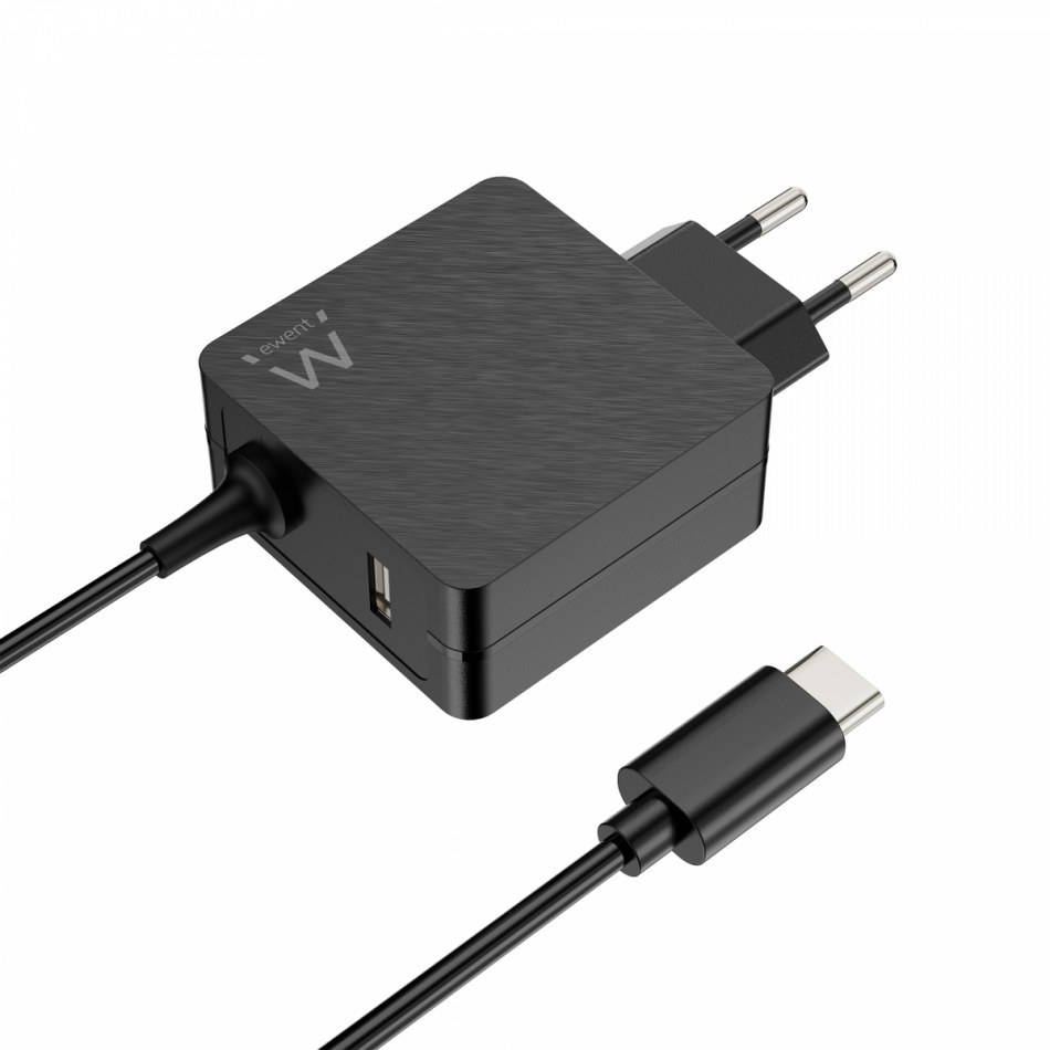 EWENT Cargador USB-C PD 45W + Puerto USB-A