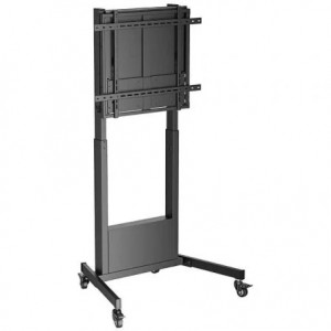 Carro TV con ruedas Aisens FT100E-263, 60-100 pulgadas, TV de 60-90 kg, VESA 800 x 600 mm, altura por contrapeso, negro