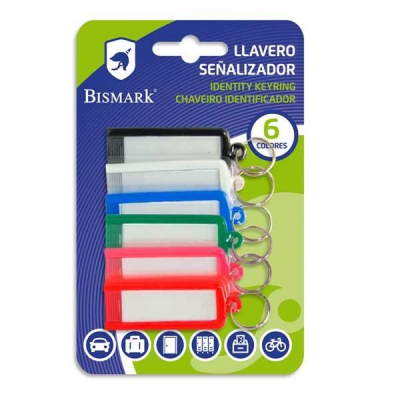 POESSA Bl.6 llaveros 7cm colores surtidos