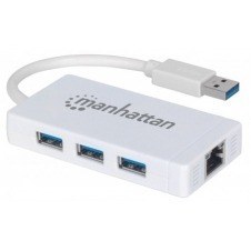 MANHATTAN 507578 HUB DE INTERFAZ USB 3.2 GEN 1 (3.1 GEN 1) TYPE-A 5000 MBIT/S BLANCO