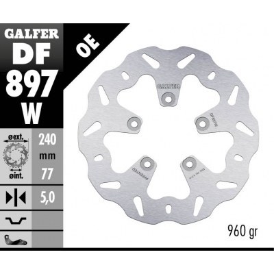 Disco de freno Wave® GALFER DF897W