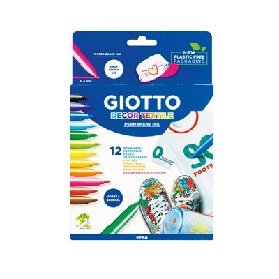 GIOTTO C.12 ROTULADORES DECOR TEXTILE COLORES SURTIDOS
