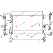 RADIATOR 1.0 TURBO PETROL MANUAL (ENGINE B10XFL 66KW) (620x370x16) (NRF)