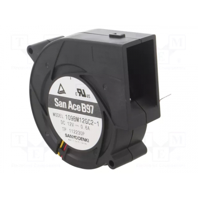 VENTILADOR Blower 12Vdc 97x33mm 0,6Amp 3 Cables BOLAS Sunon