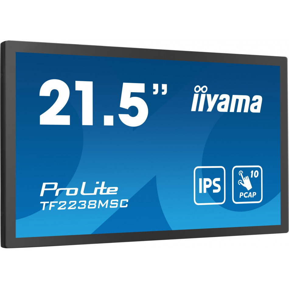 TF2238MSC-B1 pantalla para PC 53,3 cm (21") 1920 x 1080 Pixeles Full HD LED Pantalla táctil Negro