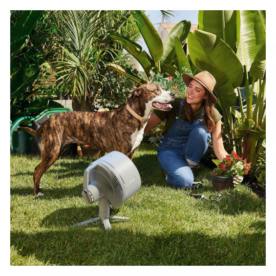 Ventilador nebulizador portátil de pie Shark FA220EU, autonomía 24 horas batería, híbrido, 12 combinaciones, 5 velocidades, oscilante 180º, inclinación 55º, mando a distancia, blanco - imagen 14