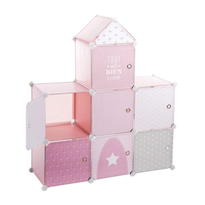 Almacenamiento infantil pink castle 95,5 x 32 x 109 cm