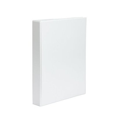 Pardo Carpeta Canguro A4 2 Anillas 40mm - Bolsa en Lomo y Portada - Color Blanco