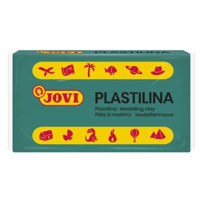 Jovi Caja de 30 Pastillas de Plastilina 50gr - No Endurece - sin Gluten - Inocua - Facil de Moldear - Ideal para Volumen y Moldes - Color Verde
