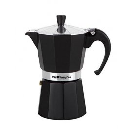 Cafetera italiana Orbegozo KFN-610, 6 tazas, negro