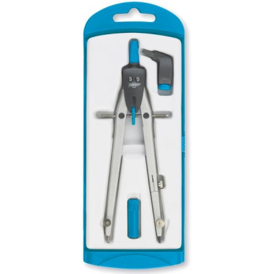 FAIBO ESTUCHE COMPAS-BIGOTERA CON MINAS Y ADAPTADOR AZUL