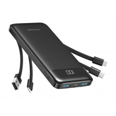 Charmast Veger Bateria Externa 10000 mAh 4 cables 6 salidas 3 entradas