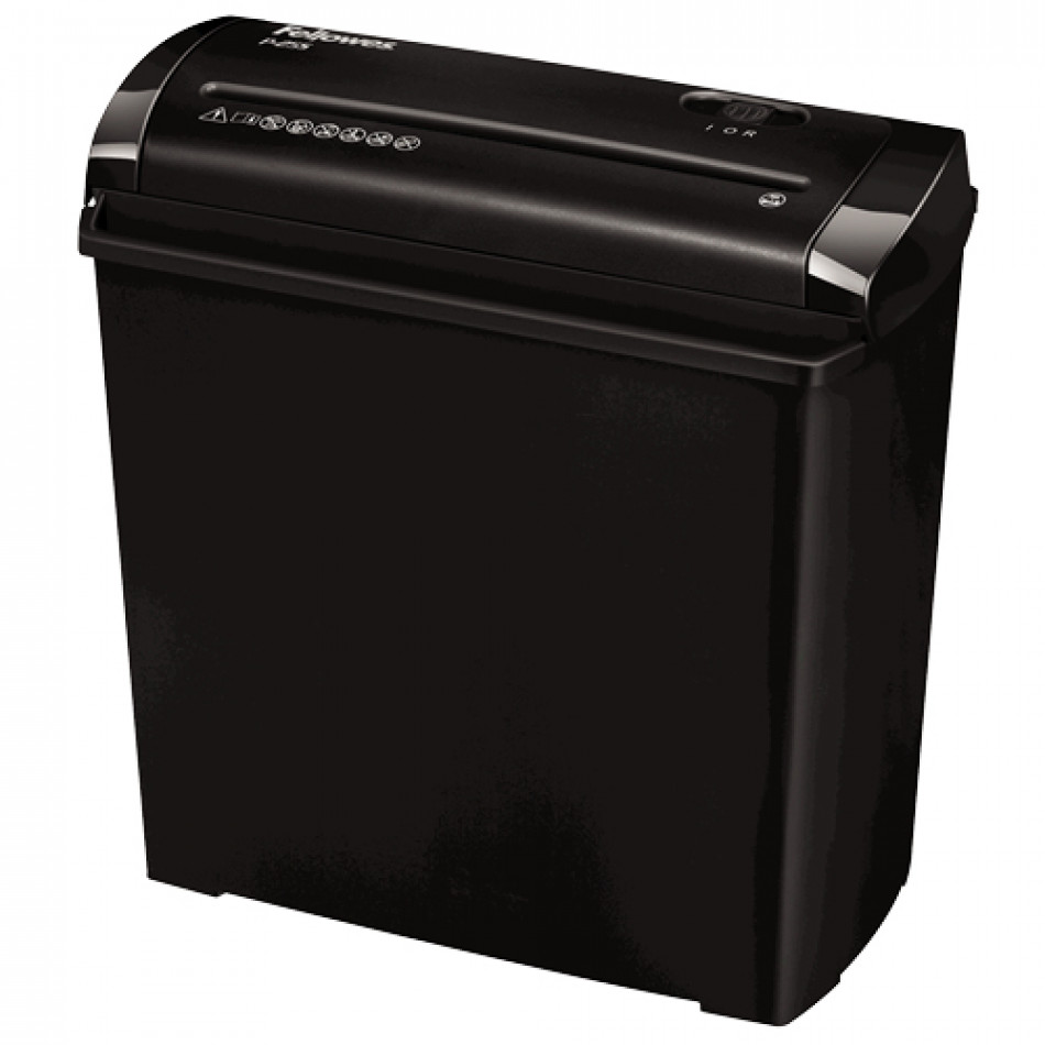 P-25S triturador de papel Corte en tiras 22 cm Negro, Gris