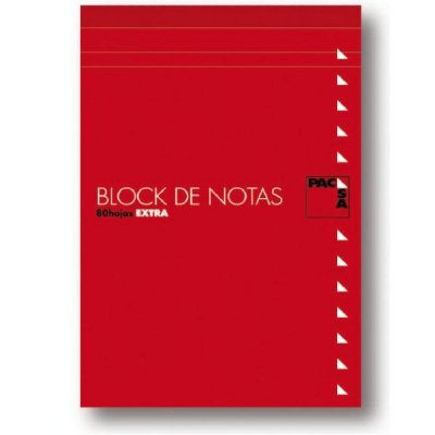 PACSA Bloc notas con tapa 80h 60g cuadricula 4x4 folio