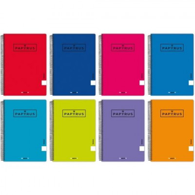 PAPYRUS CUADERNO TAPA BLANDA 01-UNICLASIC 80H 90GR PAUTA 2,5MM CUARTO COLORES SURTIDOS - Pack de 5 unidades - Color no elegible