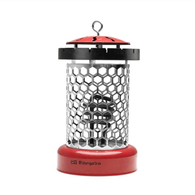 Orbegozo LO 8000 Estufa Electrica Compacta y Segura - Potencia 400W - Gancho Incorporado - Rejilla de Seguridad - 2 Niveles de Calor - 145x250x155mm - Color rojo