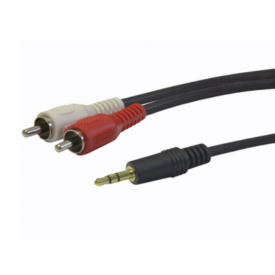 Cable Estéreo 3GO CA101/ Jack 3.5 Macho - 2x RCA Macho/ 2m