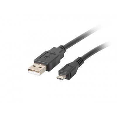 Cable usb lanberg 2.0 macho a micro usb macho 0.5m negro