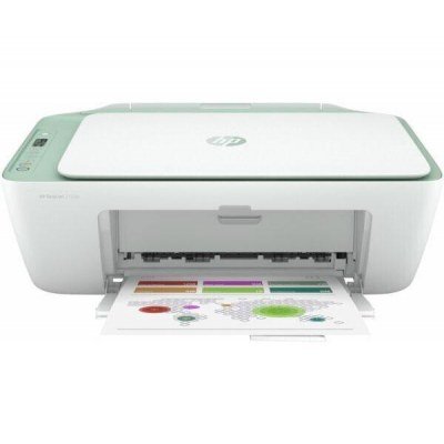 Multifunción HP Deskjet 2722e WiFi/ Fax Móvil/ Blanca y Verde