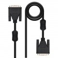 Nanocable Cable DVI Dual Link 24+1 Macho a DVI 24+1 Macho 3m - Color Negro