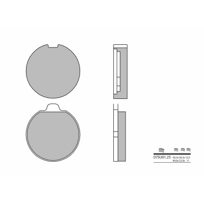 Pastillas de freno orgánicas Brembo 07SU0125 07SU0125