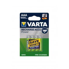 Varta blister 4 pilas recargables AAA 1000mah verde plata