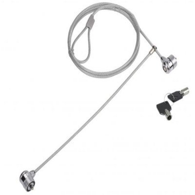 CABLE DE SEGURIDAD CONCEPTRONIC CON DOBLE CABEZAL Y LLAVE 1.5M