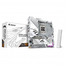 GIGABYTE B850M AORUS ELITE WIFI6E ICE Placa Base - Procesadores AMD Ryzen Serie 9000, 12+2+1 fases VRM digitales, hasta 8200MHz DDR5 (OC), 1xPCIe 5.0