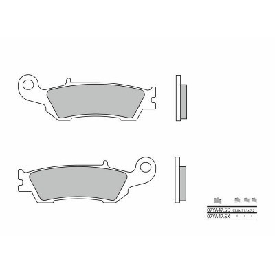 Pastillas de freno sinterizadas de competición Brembo 07YA47SX 07YA47SX