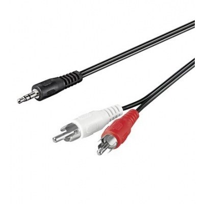 Cable JACK 3,5mm Stereo Macho a 2RCA Macho 5m