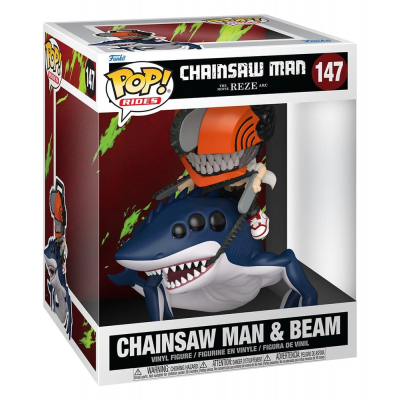 Funko pop ride deluxe chainsaw man the movie reze arc - csm & beam