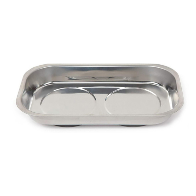 Bandeja metálica, magnética, rectangular, 23 x 13 cm