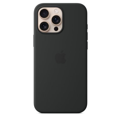 Funda de silicona con MagSafe para el iPhone 16 Pro Max - Negro