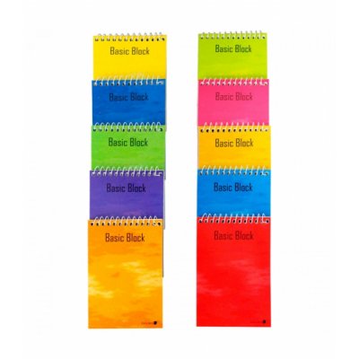 Golden Cuaderno Espiral Superior 12º (85x125mm) 80 Hojas 60gr Cuadricula - Tapa Plastificada - Margen Remarcado - Colores Surtidos