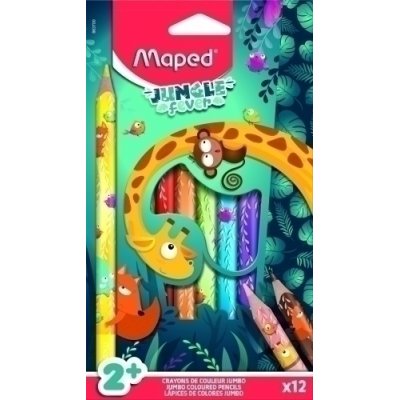 LAPICES COLOR MAPED JUNGLE FEVER JUMBO E