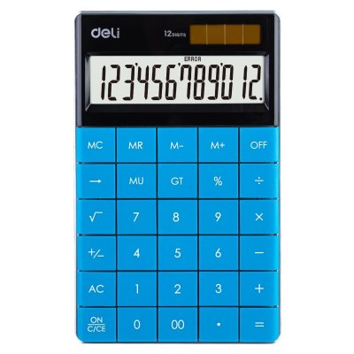 DELI Calculadora de sobremesa Deli E1589 12 digitos azul