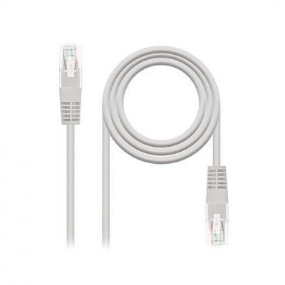 Latiguillo cable red utp cat5e rj45 nanocable 15m - macho - macho - gris