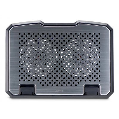 Hama Base refrigeradora para portátil Aluminium Negro