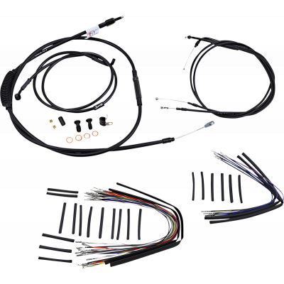 Kit completo líneas/cables en vinilo negro para manillar Ape Hanger BURLY BRAND B30-1016