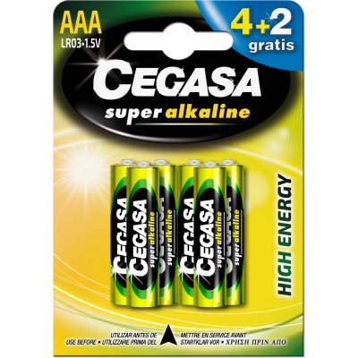 CEGASA PILA SUPER ALC LR03 BLISTER 4 UDS + 2 GRATIS