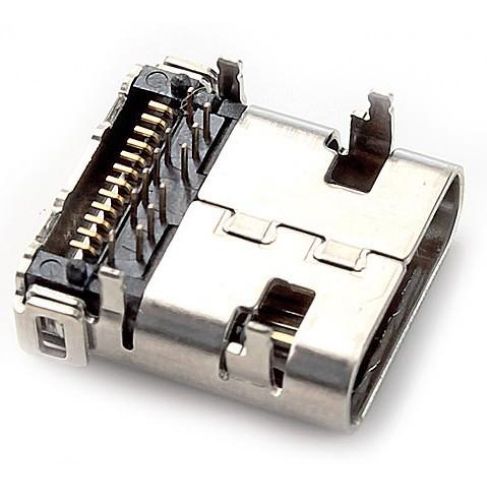 Conector USB-C Hembra Cto. Impreso 90º