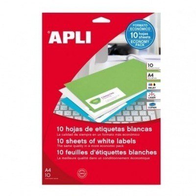Etiquetas Adhesivas Apli Multi3/ 25.4 x 10mm/ 10 Hojas